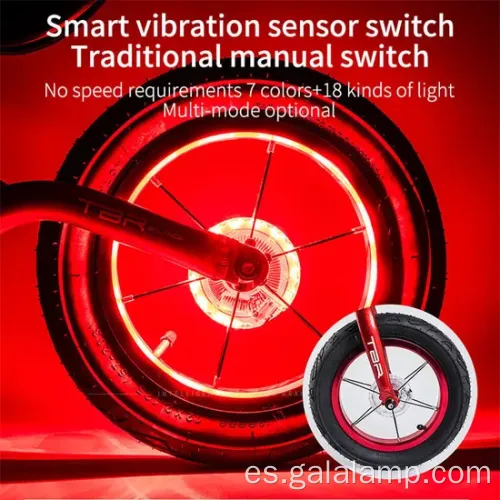 Visibilidad nocturna mejorada Vibrantes luces de llanta de rueda LED